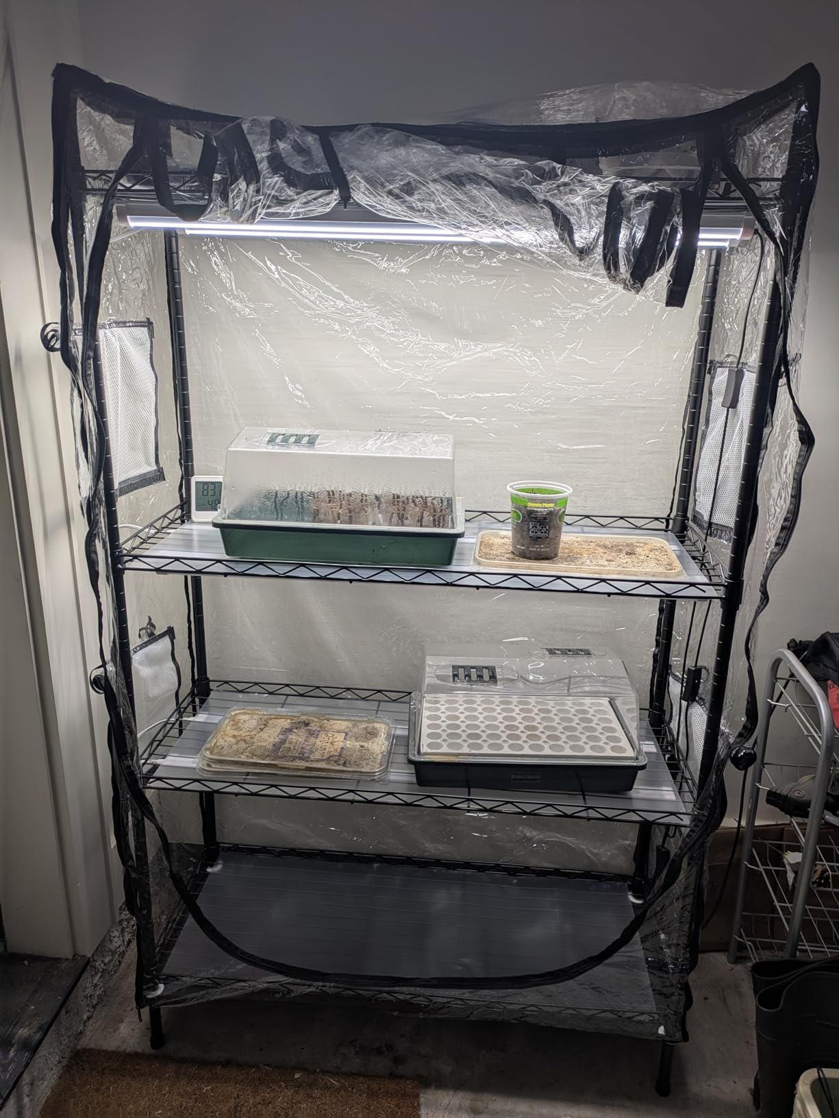 JESLED Indoor Greenhouse with Grow Light, 35.4x13.8x59IN customer photo 1