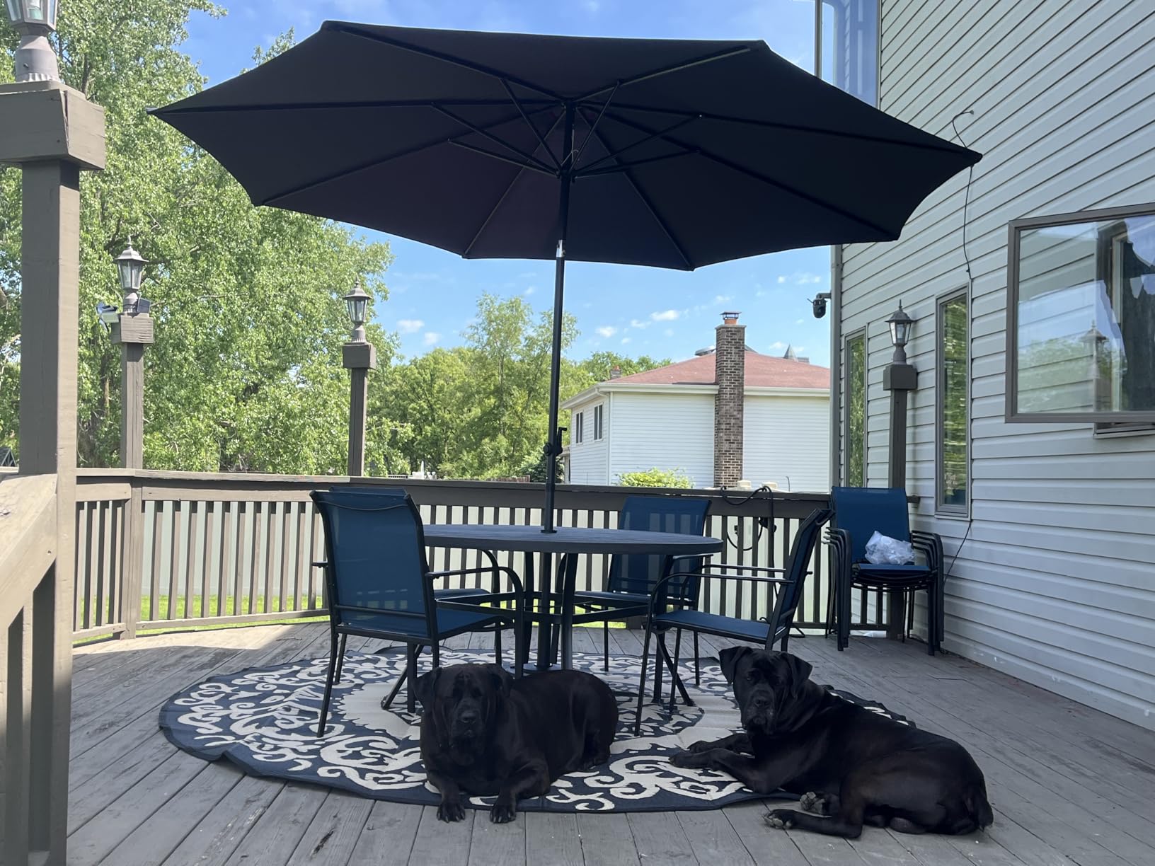 DIFY 9 Pieces Outdoor Patio Dining Set for 8, 53.1