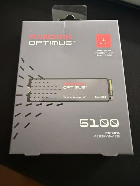 SANDISK 1TB Optimus 5100 NVMe SSD - PCIe 4.0 x4, M.2 2280, Up to 7,100 MB/s Read Speed - SDSP51100TAN customer photo 1