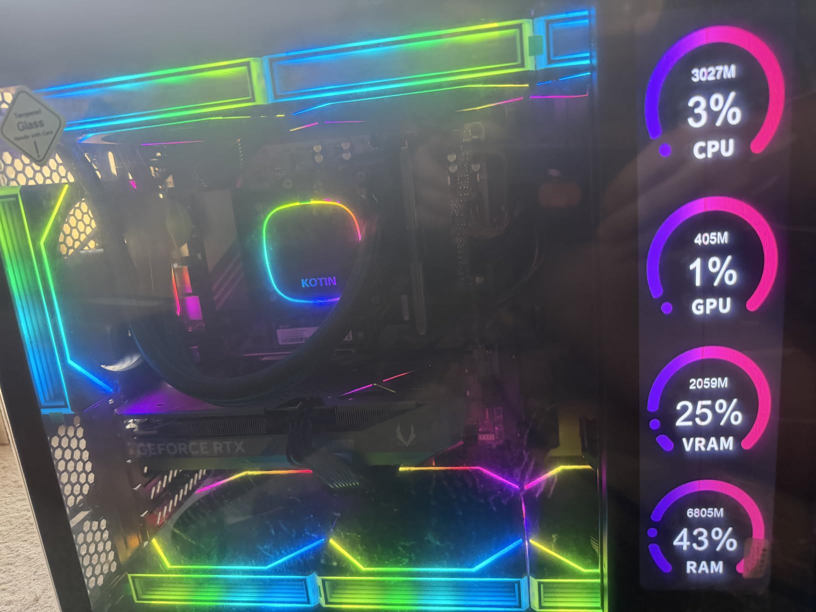 KOTIN Prebuilt Gaming PC RTX 5070 12GB, Ryzen 7 9700X, 32GB DDR5, 1TB SSD customer photo 2