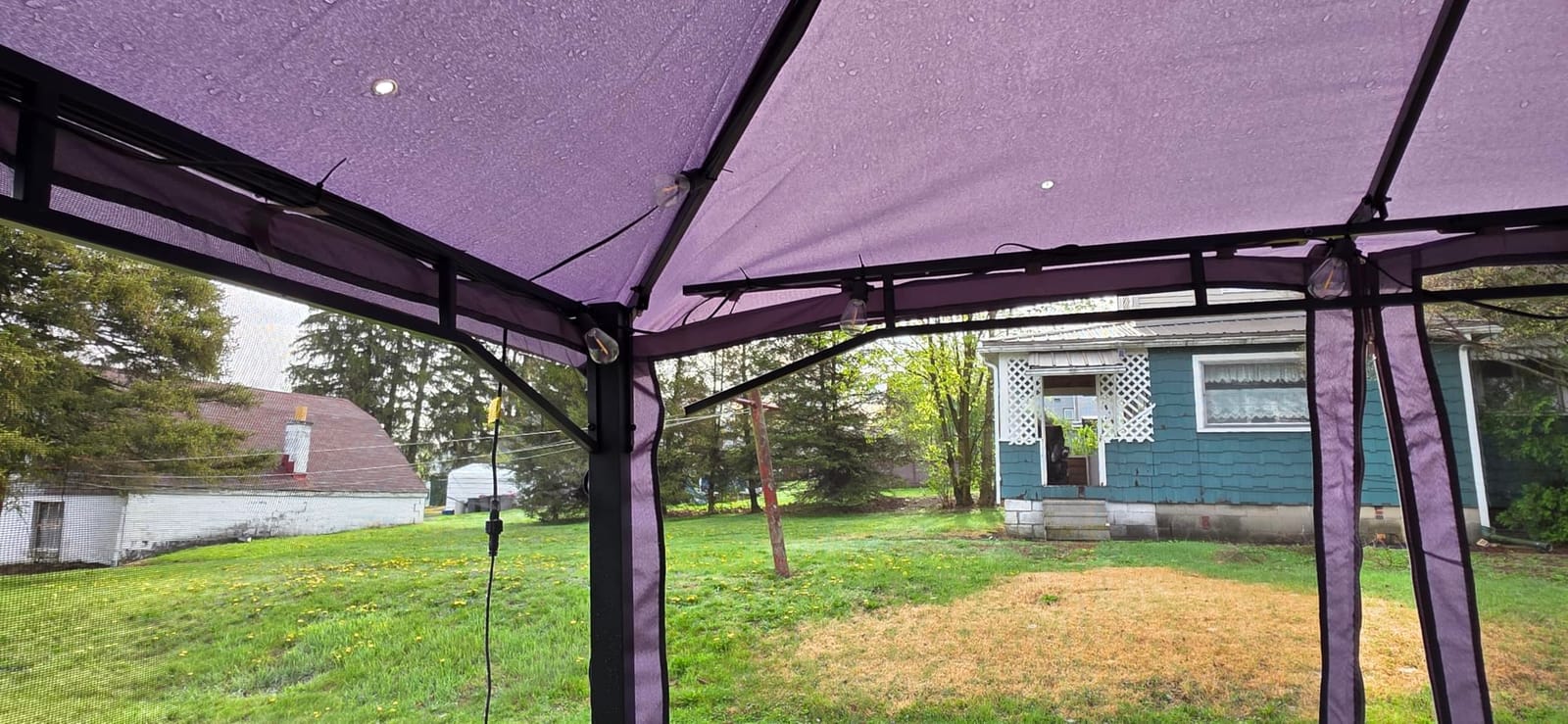 Aoxun 12x10 Outdoor Gazebo with Mosquito Netting & Double Roof, Gray customer photo 1