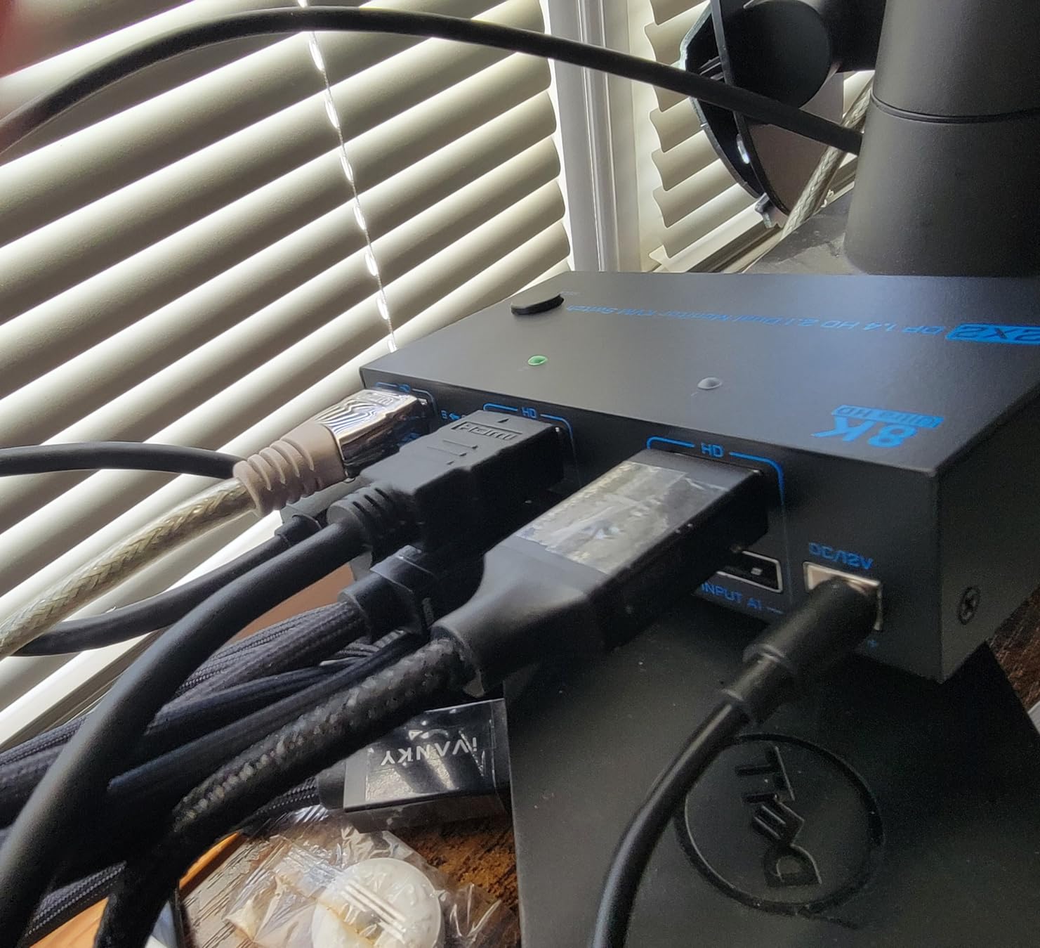 8K/4K KVM Switch 3 Monitors 3 Computers Triple Monitor 3 Port 2 Displayport 1.4 and HDMI 2.1 USB 3.0 KVM Switches, DP 1.4 Supports 8K@30Hz/4K@144Hz, HDMI Supports 8K@60Hz /4K@120Hz with Wired Remote customer photo 1