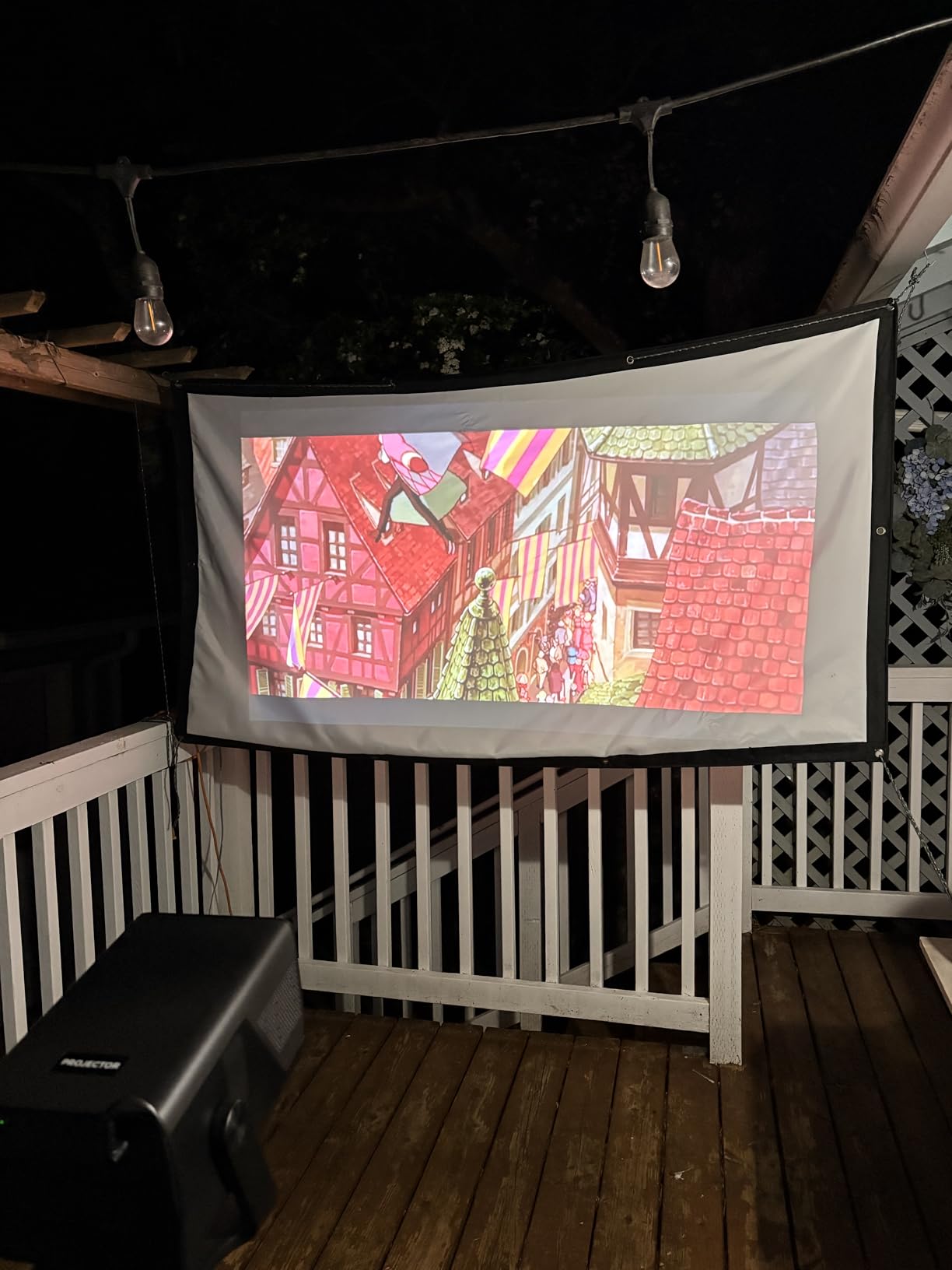 X7 2000 ANSI Smart Projector, 4K/8K Input Support, Native 1080P, 125% sRGB | 20W HiFi Speakers Projector with WiFi and Bluetooth, HDR10, AI Auto Focus & Keystone, Built-In Apps, Android 14, 200 Display customer photo 2