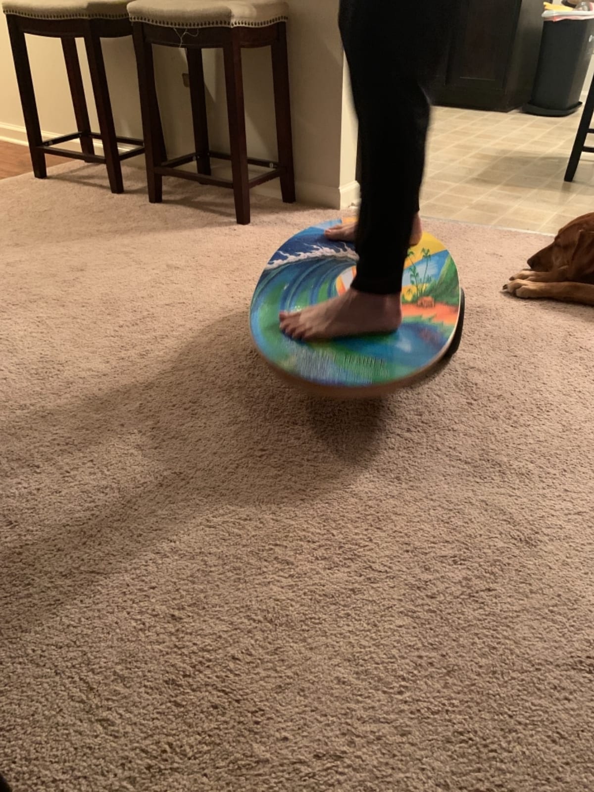 The Original Indo Board - Balance Board Trainer for Core Strength, Stability & Athletic Performance - Surfing, Skateboarding, Snowboarding, Yoga, Physical Therapy. Includes Board and Roller customer photo 2