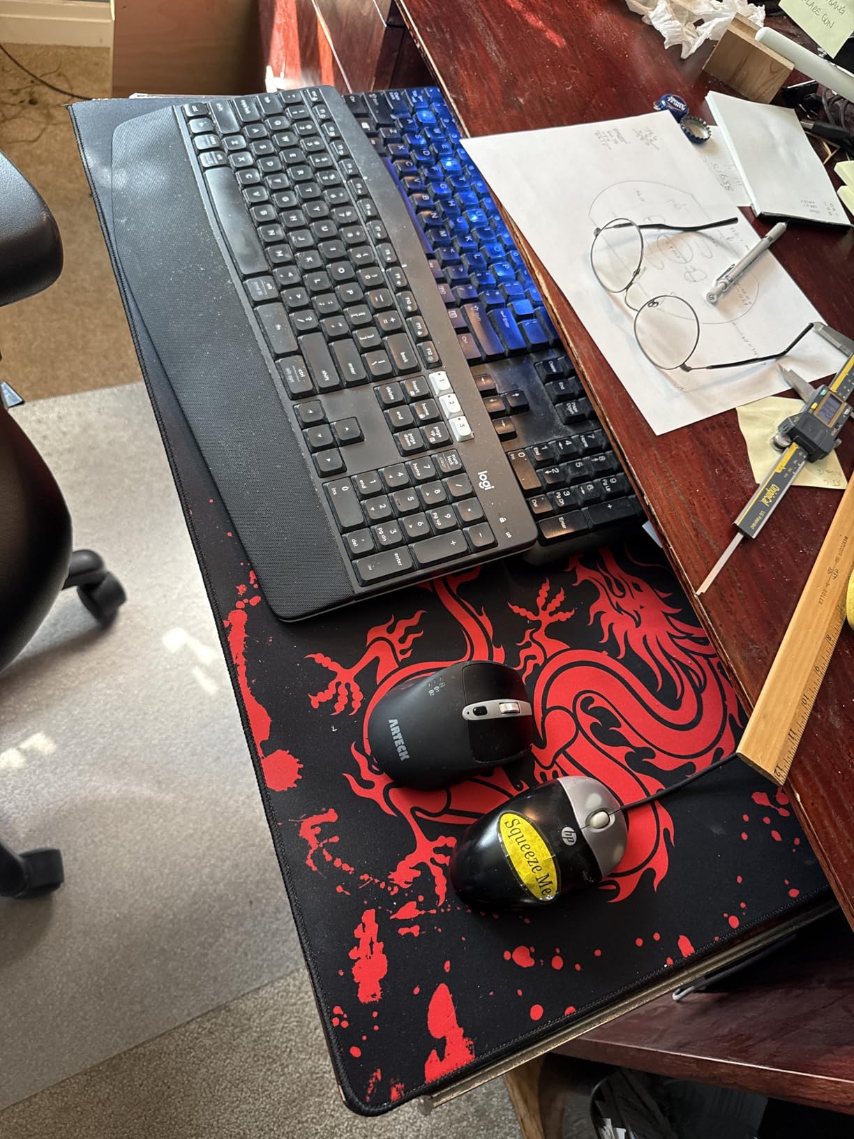 JIALONG Extended Gaming Mouse Pad Keyboard Desk Mat for Gaming & Office customer photo 2