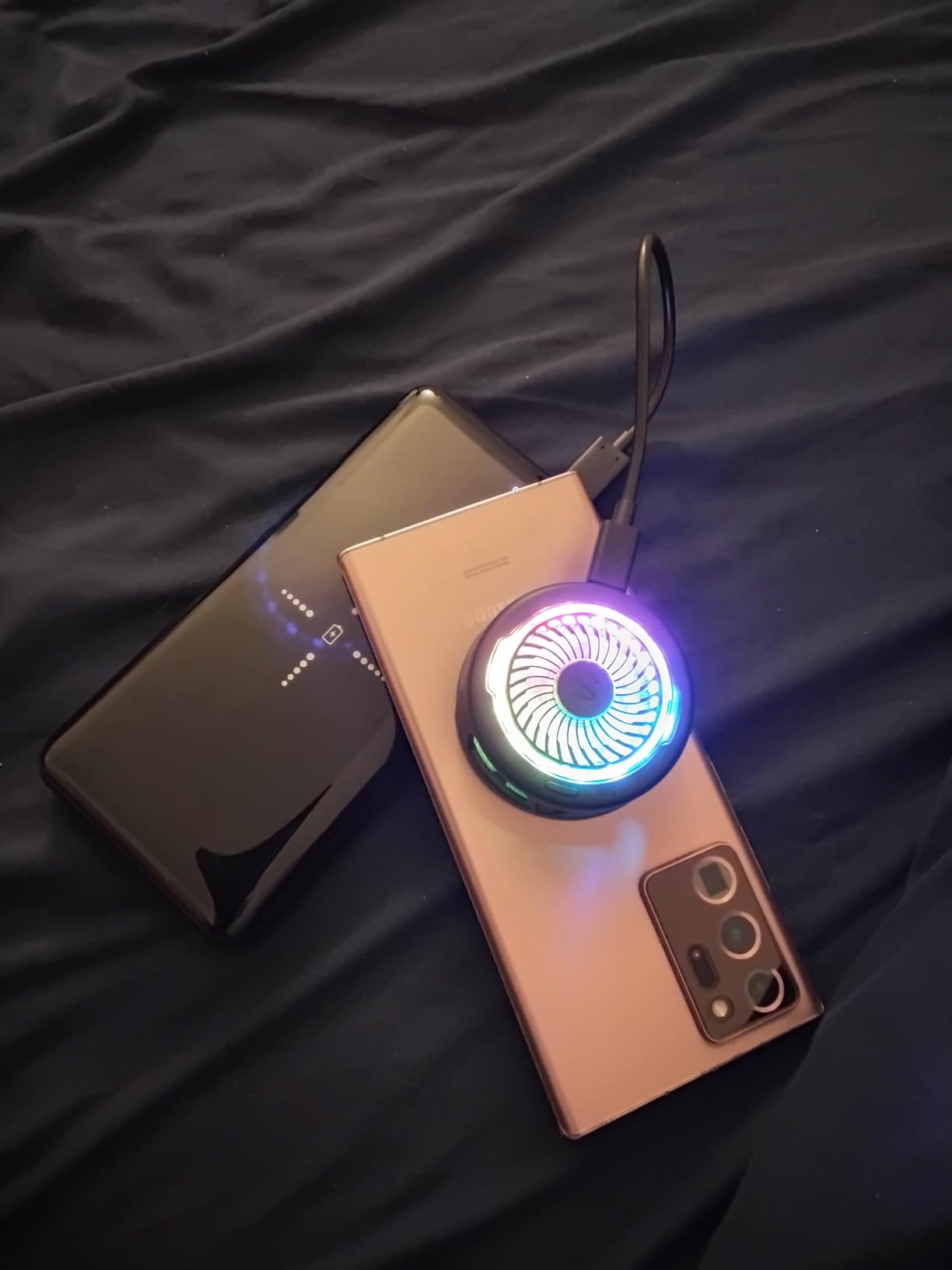 Black Shark FunCooler 6 Magnetic Cell Phone Cooler for Gaming, Portable Mobile Phone Cooling Fan with RGB Light, App-Controlled Cellphone Radiator for iPhone Magnetic Series/iPad (Black) customer photo 1