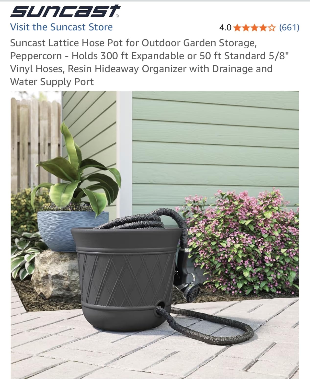 50FT Ultra Lightweight Garden Hoses,Durable & Flexible Water Hose,All-Weather Kink-Free Garden Hose,Abrasion Resistant Garden Hoses Pipes for Garden,Yard,Lawn,Boat,RV,Camper,Outdoor (50Ft) customer photo 2