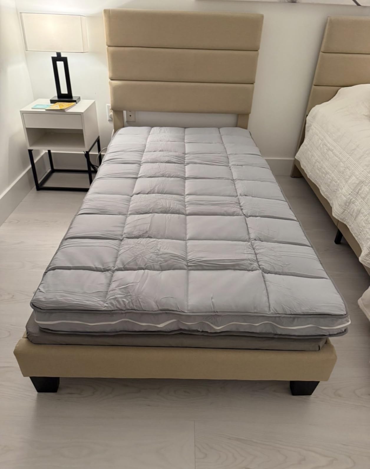 OLIXIS 3 Inch Queen Cooling Gel Infused Memory Foam Mattress Topper Bed Pad customer photo 2