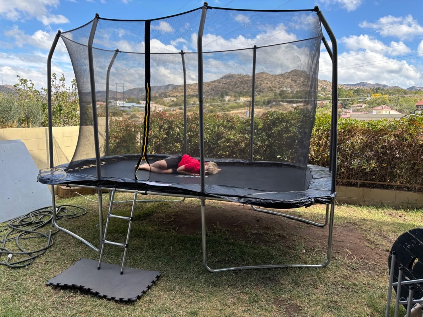 AOTOB 12 FT/14 FT Rectangle Trampoline with Net customer photo 2