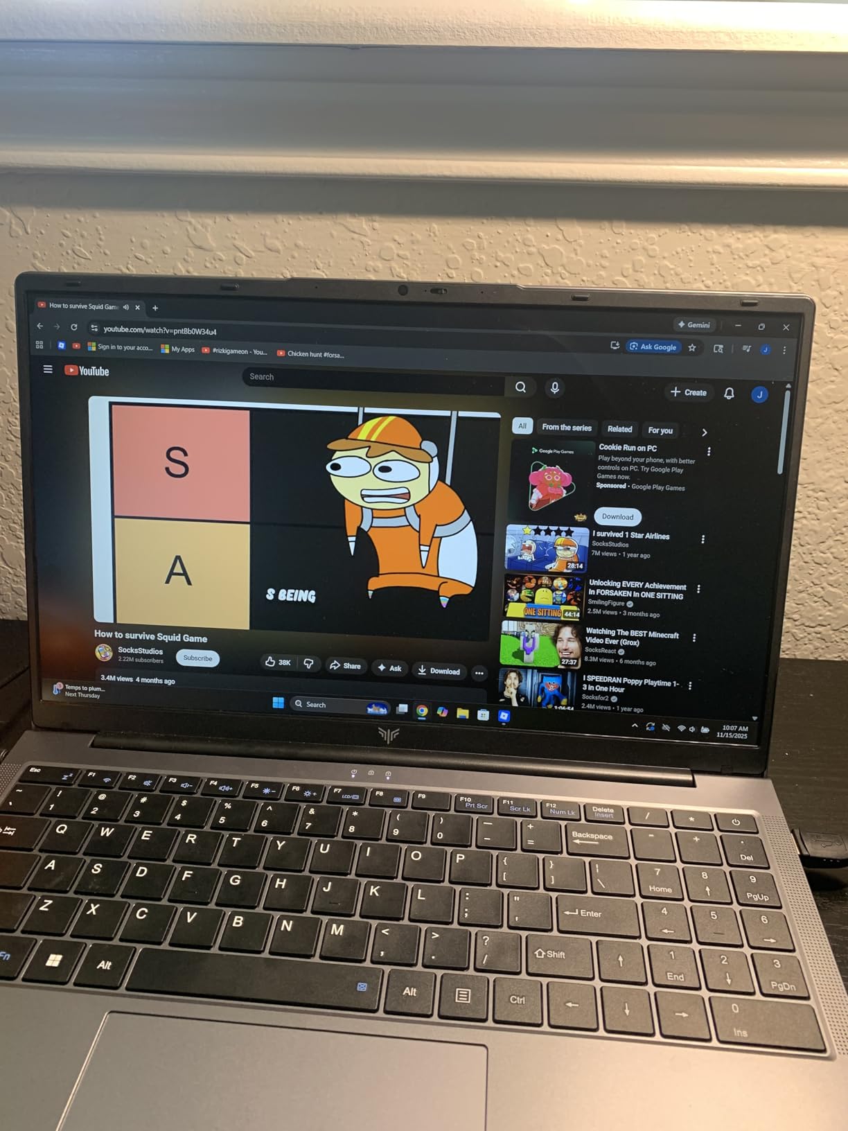 Gaming Laptop with AMD Ryzen 7 H255 (up to 4.9GHz),24GB DDR5 512GB NVMe SSD customer photo 2