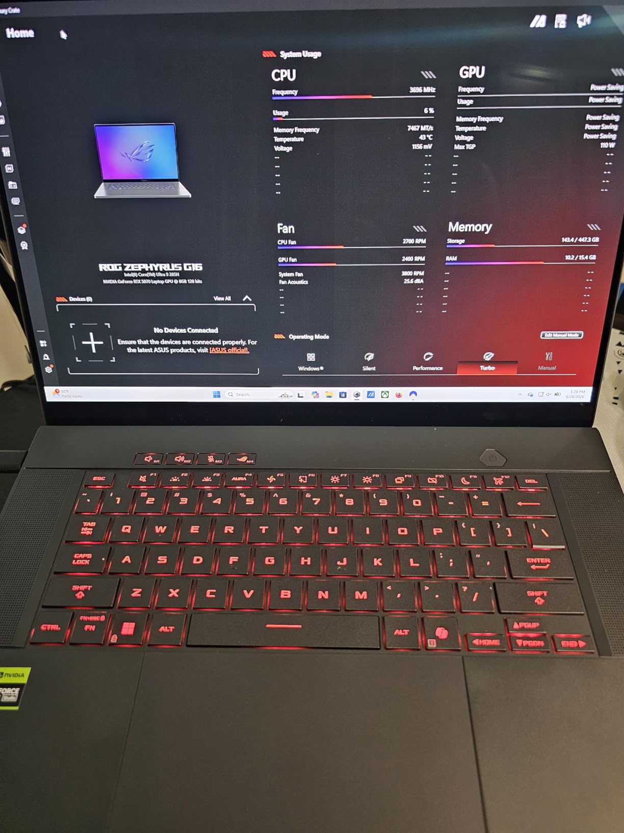 ASUS ROG Zephyrus G16 All-Around Gaming Laptop, Ultra 9 285H, TGP RTX 5070 customer photo 2