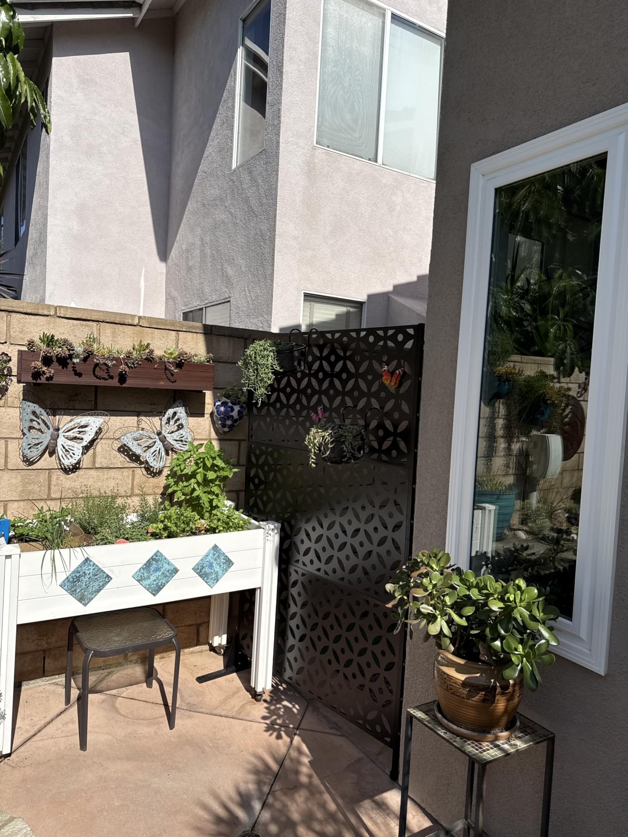 Metal Outdoor Privacy Screen Freestanding Privacy Screens, 72
