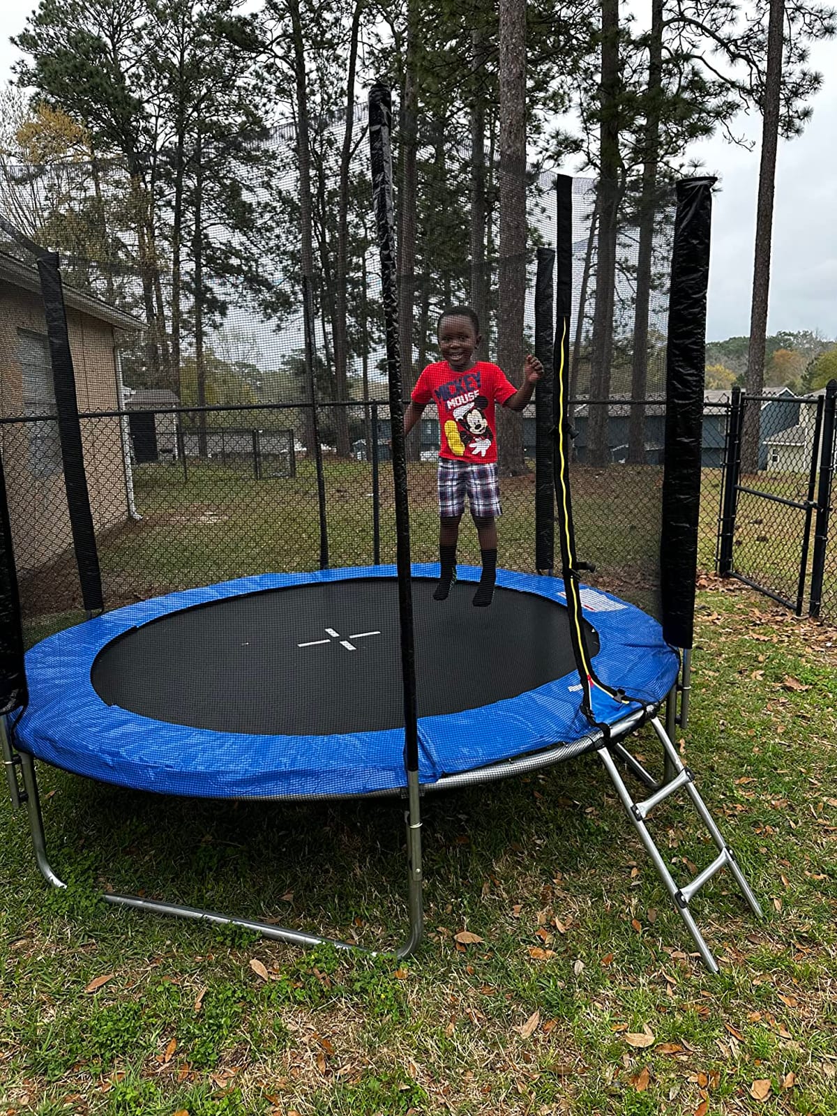SKOK 14 FT Rectangle Outdoor Trampoline with Net and Ladder for Kids customer photo 1