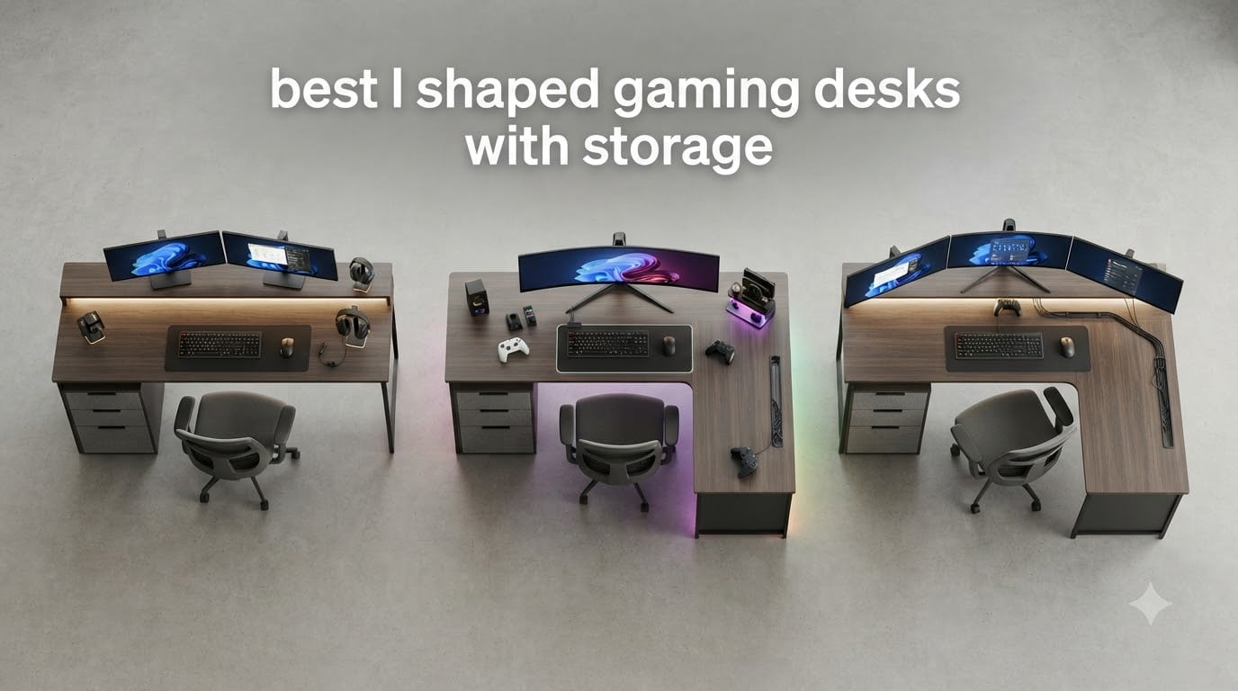 best l shaped gaming desks with storage