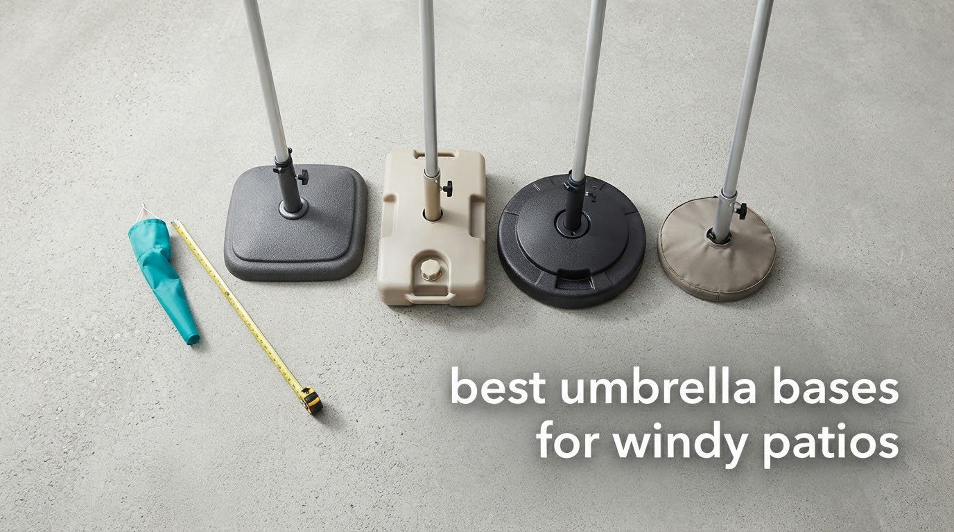 best umbrella bases for windy patios