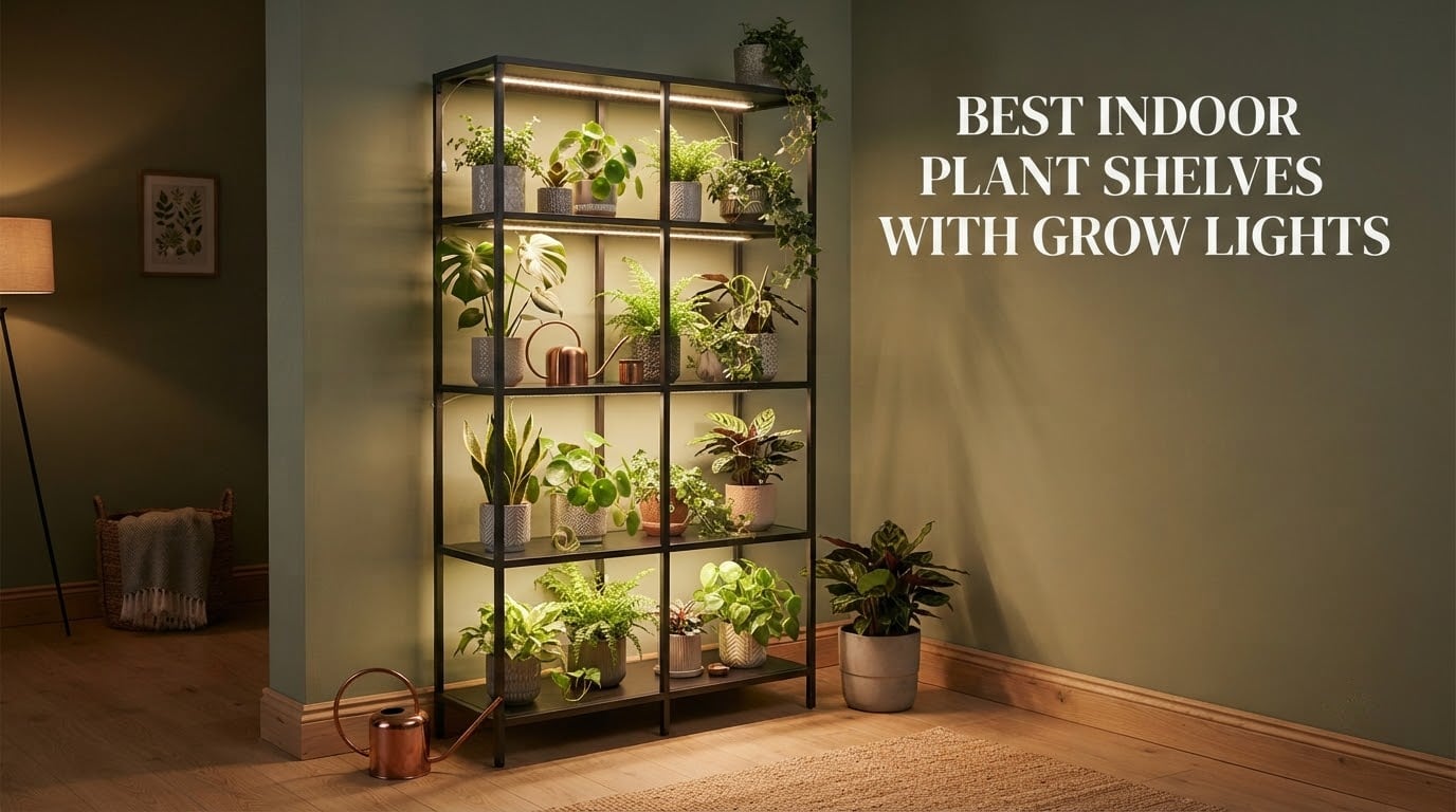 best indoor plant shelves with grow lights