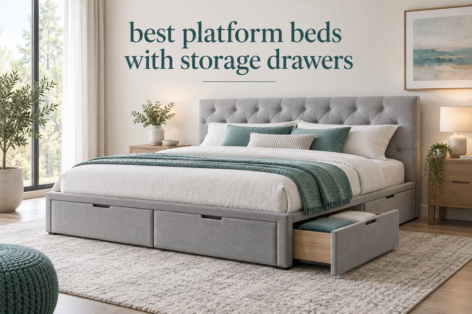 best platform beds with storage drawers