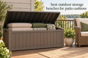 best outdoor storage benches for patio cushions