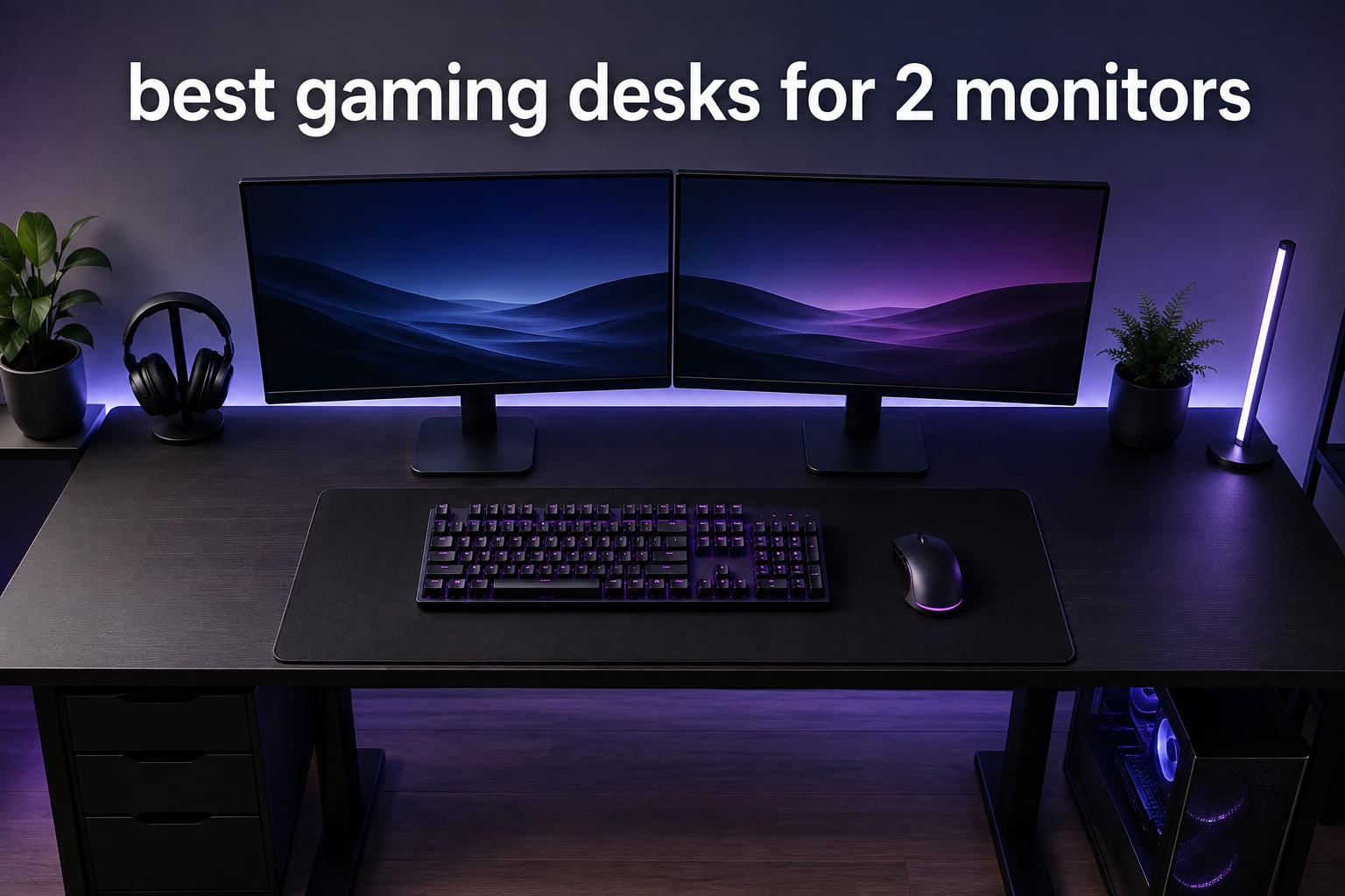 best gaming desks for 2 monitors