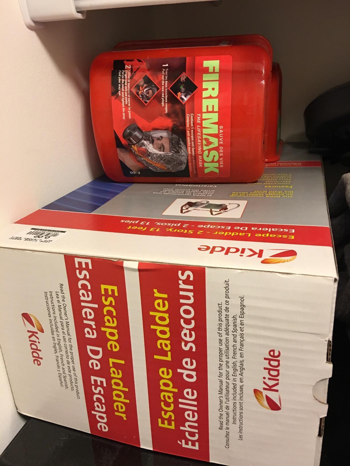 Kidde Fire Escape Ladder, 2-Story Rope Ladder, Extends to 13-Feet, Anti-Slip Rungs customer photo 2