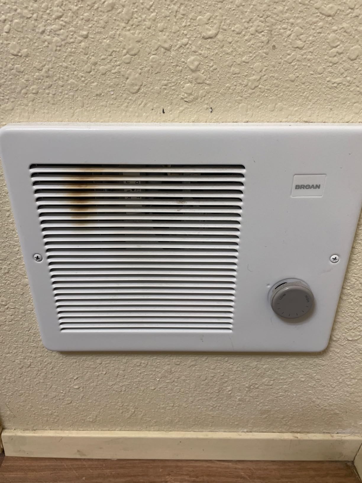 Broan-NuTone Wall Heater, White Grille Heater with Built-In Adjustable Thermostat, 750/1500W, 120/240V AC customer photo 2