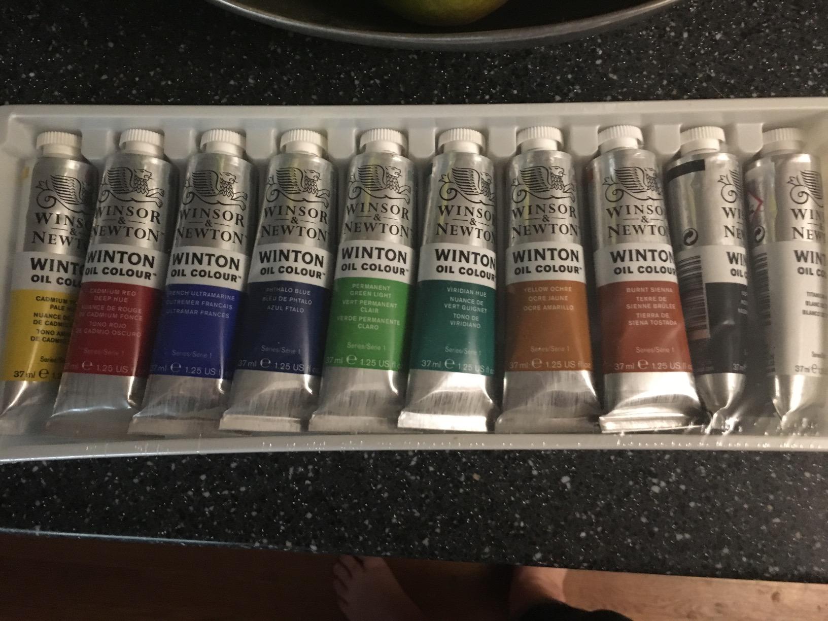 Winsor & Newton Winton Oil Color Paint, Starter Set, 10 x 37ml Tubes, 1.25 Fl Oz (Pack of 10) customer photo 2