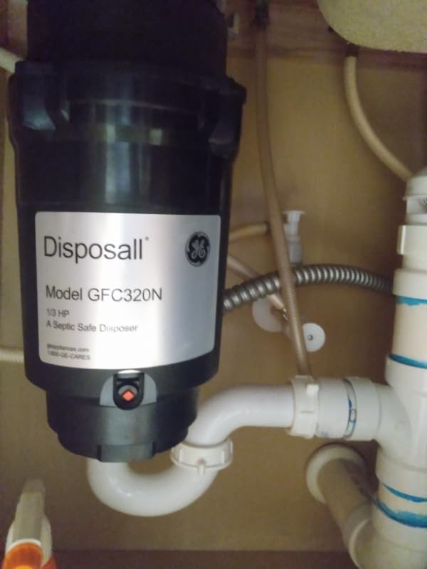 GE Disposall Continuous Feed 1/3 Horsepower Motor Garbage Disposer, Good for Grinding: Cooked Pasta & Fruit Peels, Easy Install Kit, Non-Corded, Recommended for 1-2 Person Homes, GFC320N customer photo 1