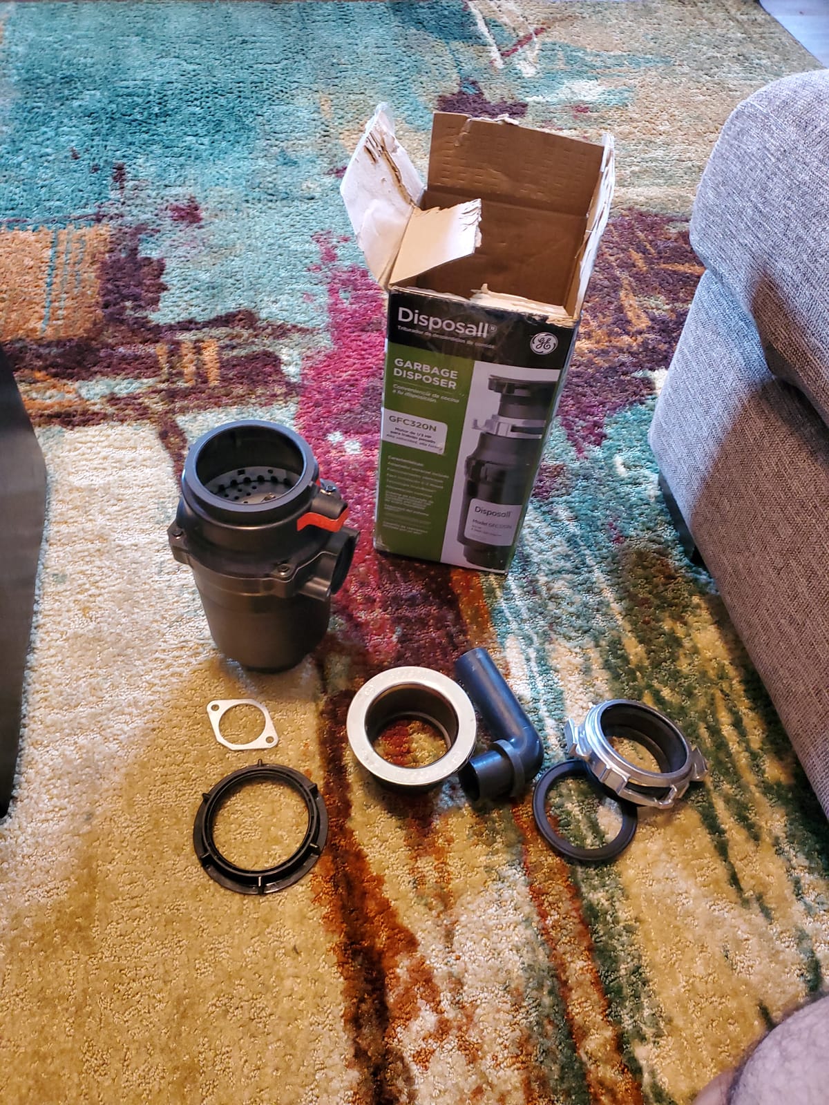 GE Disposall Continuous Feed 1/3 Horsepower Motor Garbage Disposer, Good for Grinding: Cooked Pasta & Fruit Peels, Easy Install Kit, Non-Corded, Recommended for 1-2 Person Homes, GFC320N customer photo 2