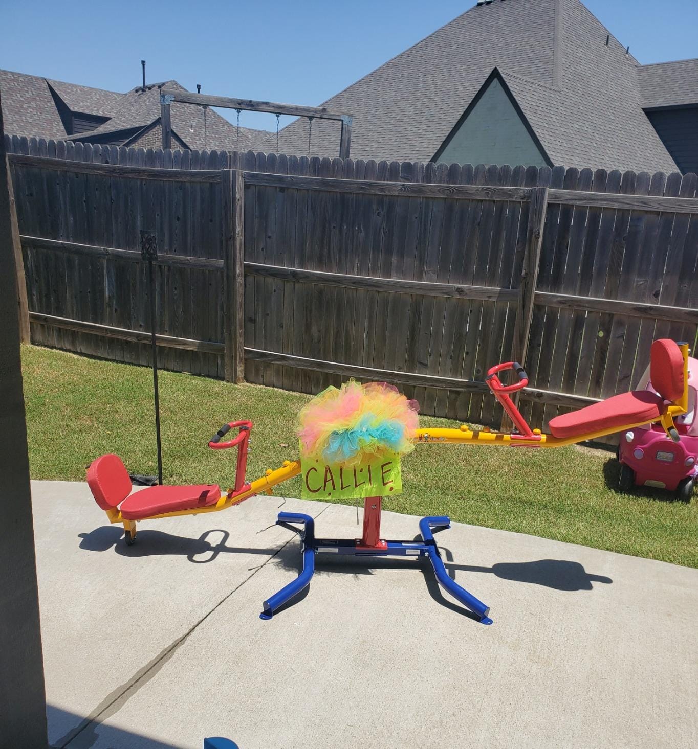 Gym Dandy Spinning Teeter Totter - 360-Degree Rotation Seesaw with Impact Absorbing Seats - Kids Backyard Playground Equipment, TT-360 customer photo 1