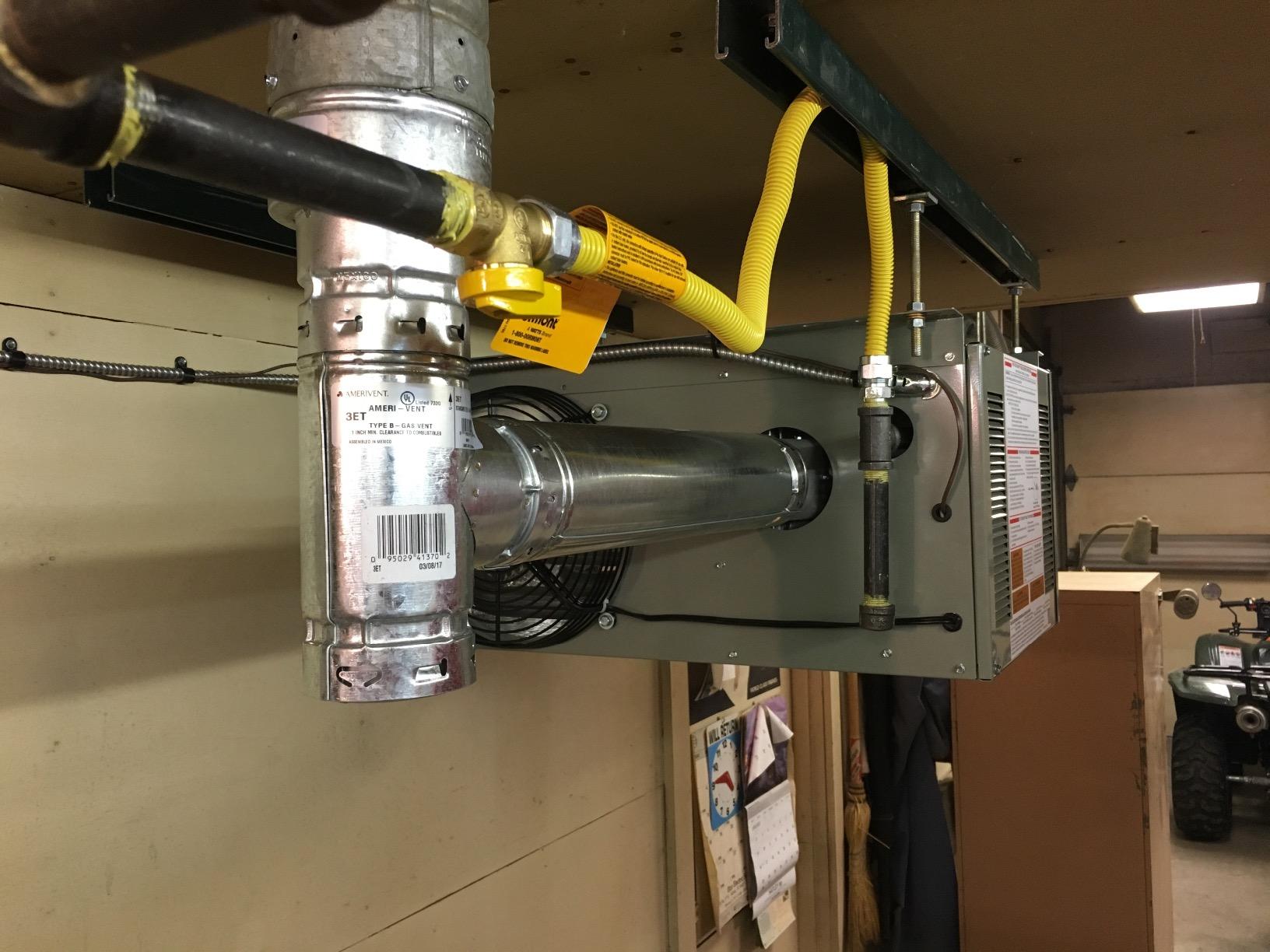 Modine HD45AS0111Natural Gas Hot Dawg Garage Heater 45,000 BTU with 80-Percent Efficiency Grey customer photo 2