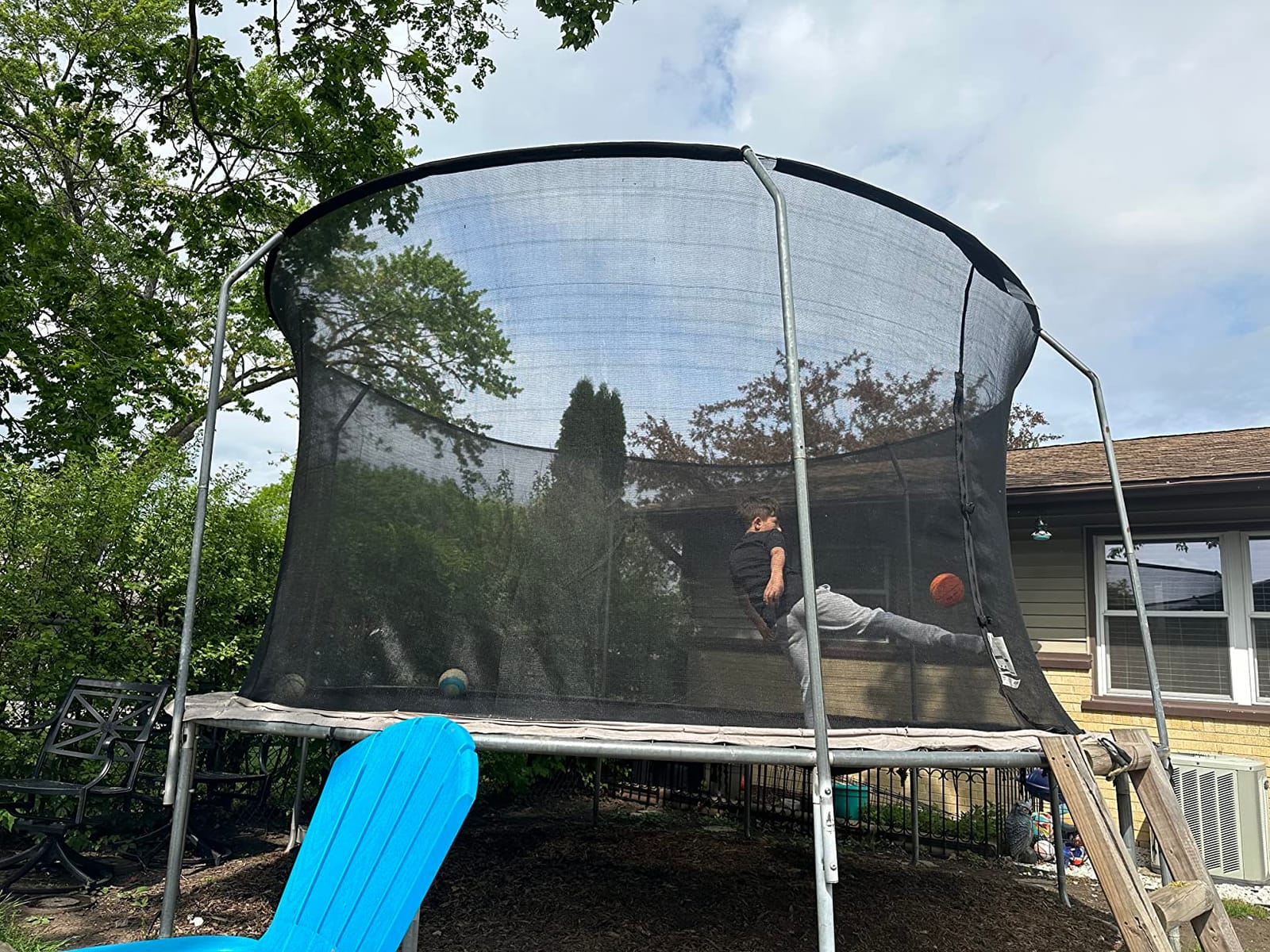 Machrus Upper Bounce Trampoline Net Replacement for Top-Ring Flex Enclosure System, Tear and Weather-Resistant, Lightweight, Foldable customer photo 2