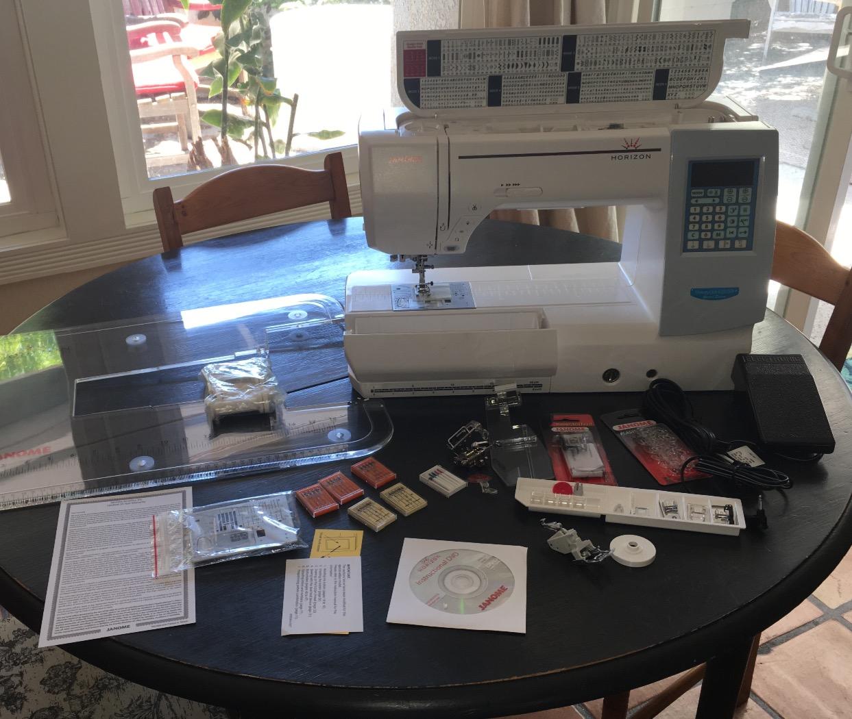 Janome Memory Craft Horizon 8200 QCP Special Edition Computerized Sewing Machine w/Black Roller Accessory Trolley Case + Semi-Hard Cover + Much More! customer photo 2