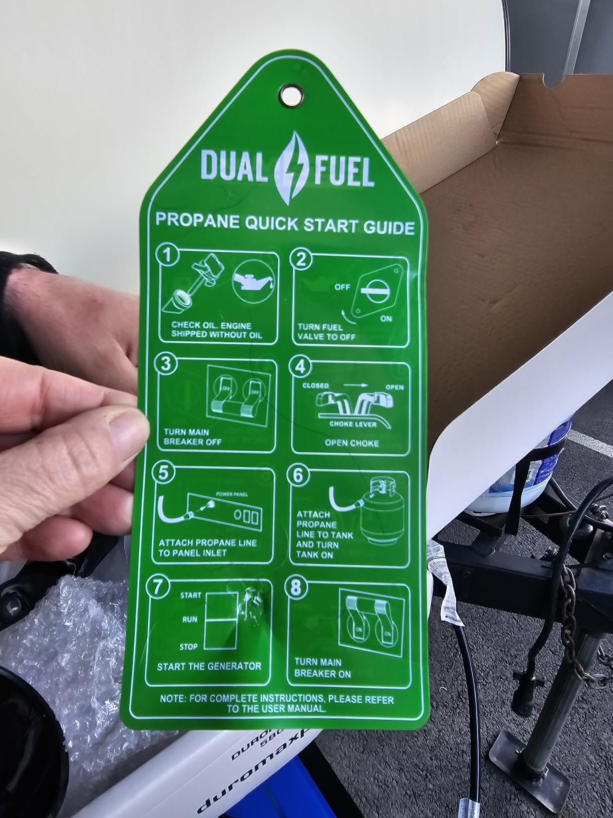 DuroMax XP5500EH 5,500-Watt Dual Fuel Portable Generator - Gas & Propane, Electric Start, RV & Emergency Ready customer photo 2