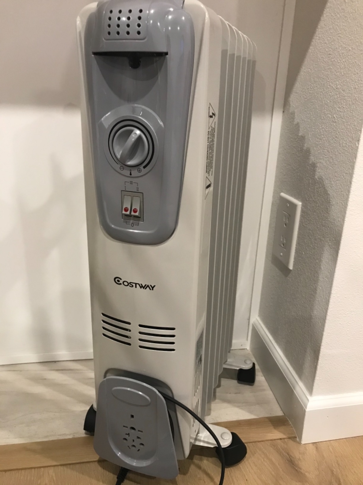 TANGKULA Electric Oil Heater, 1500W Oil Filled Radiator Heater w/Tip-over and Overheating Protection, Portable Radiant Heater with Adjustable Thermostat, 3 Heating Modes for Home Office customer photo 1