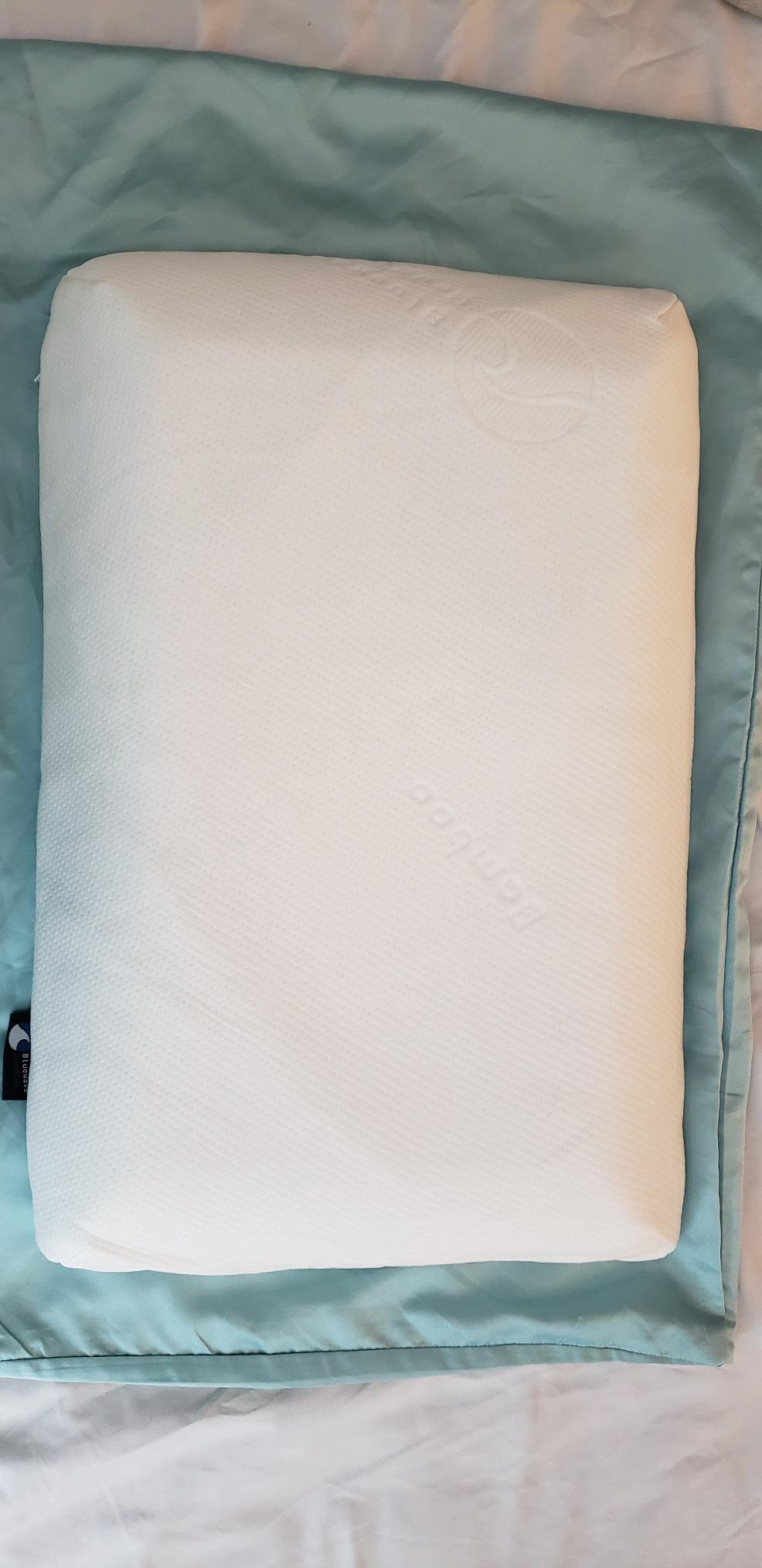 Bluewave Bedding Ultra Slim Gel Memory Foam Pillow for Stomach and Back Sleepers - Thin, Flat Design for Cervical Neck Alignment and Deeper Sleep (2.75-Inches Height, Standard Size) customer photo 2