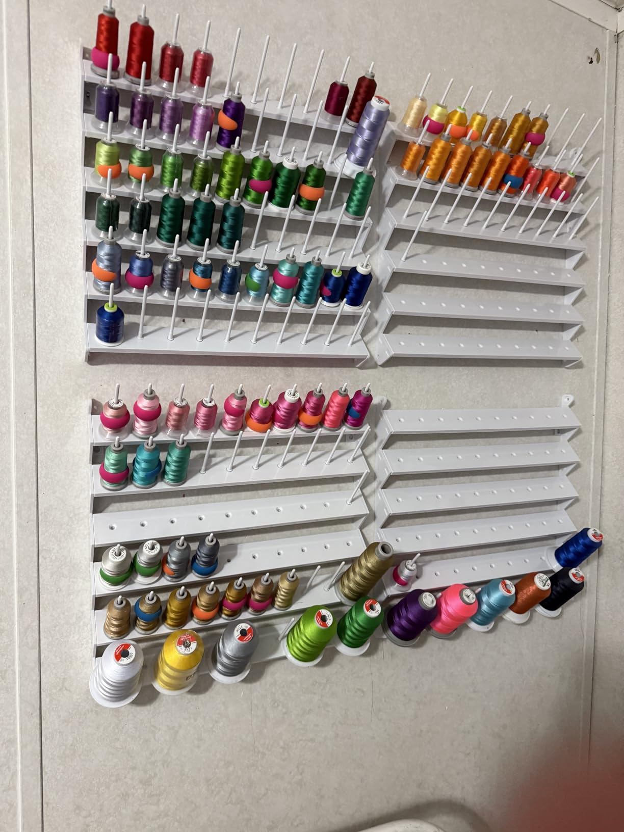 Deluxe Embroidex 60 Spool Cone Thread Stand/Rack Organizer for Sewing and Embroidery Machine Easy Setup customer photo 2