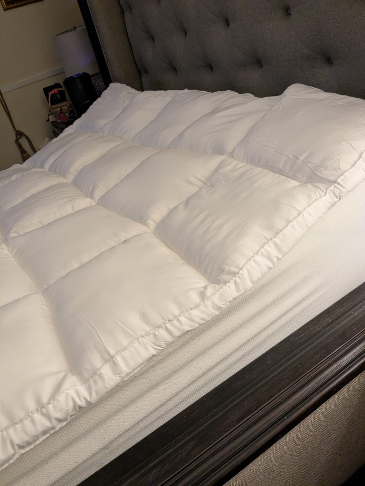 1400 GSM Queen Mattress Topper, Extra Thick Cooling Pillow Top Plush Pad customer photo 1
