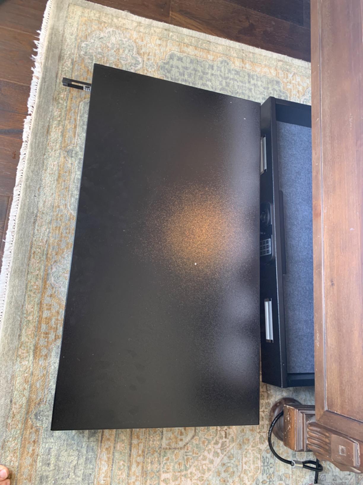SnapSafe Under Bed Safe, Large – Under Bed Gun Safe for Firearms, Ammunition and Valuables – Fits in Trunk of Small SUVs – Easy Access, Out of Sight, Space Saving – Black, 40 x 6 x 22 Inches customer photo 1