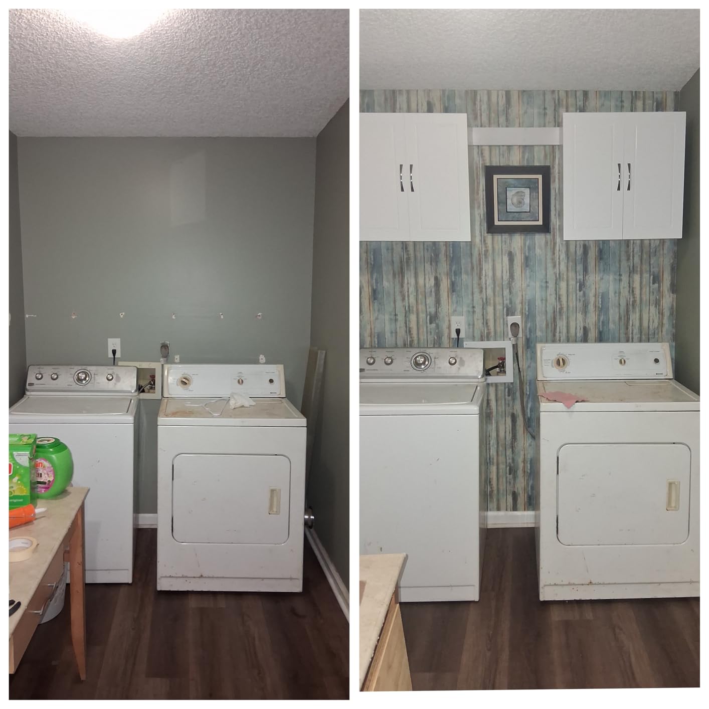 Haotian Wall Cabinet Laundry Room, Medicine Cabinet for Bathroom Kitchen Garage, Wall Storage Cabinet with Adjustable Shelf, White FRG231-W customer photo 1