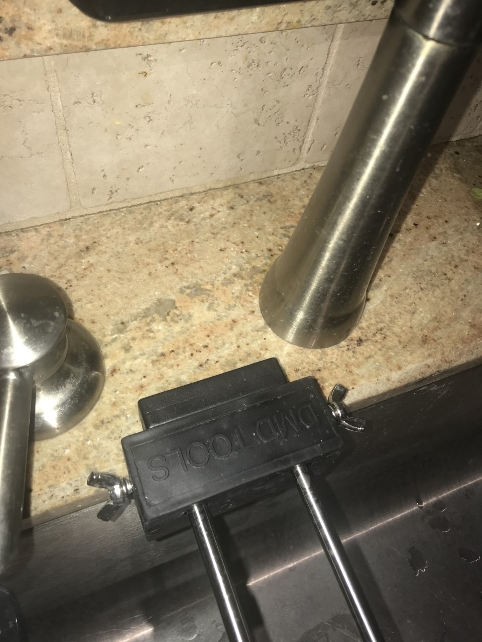 SCOTTCHEN 17-3/4” Sink Bridge Whetstone Holder - Heavy Duty 304 Stainless Steel Sharpening Stone Base for Kitchen Sink - Adjustable Non-Slip Rubber, Rust-Proof Fits Stones 3-1/4