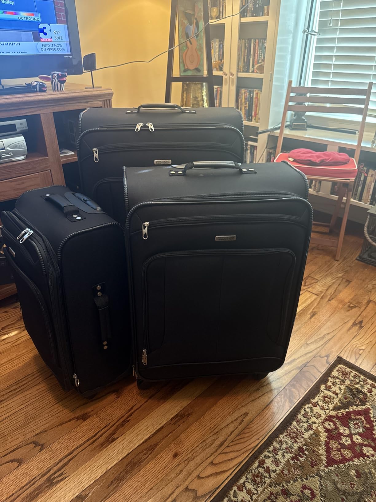 American Tourister Pop Max Softside Luggage with Spinner Wheels, Teal, 3-Piece Set (21/25/29) customer photo 1