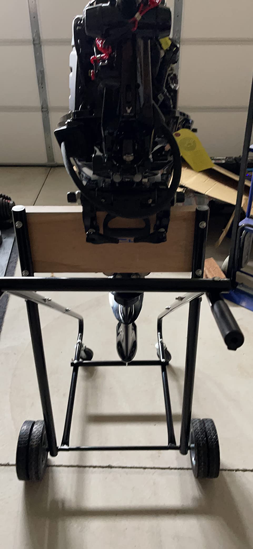 LEADALLWAY Outboard Boat Motor Carrier-315LBS Motor Cart With 4 Rubber Casters And Storage customer photo 2
