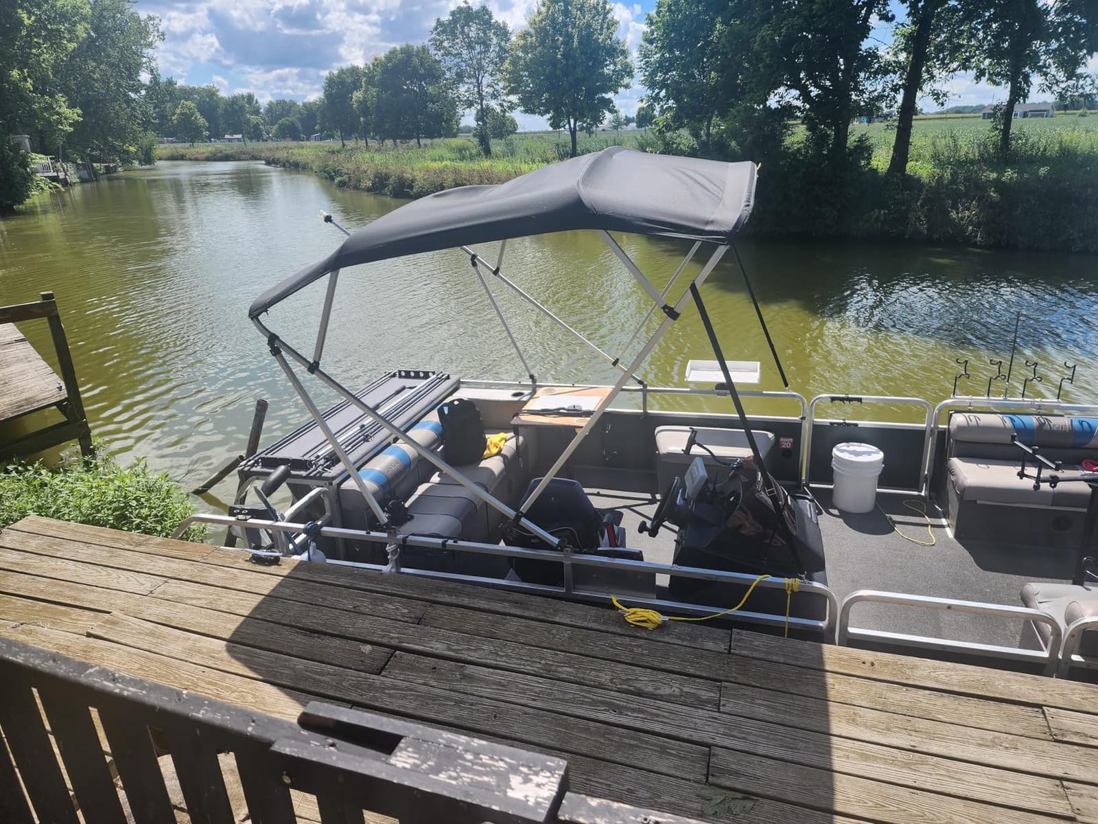 Brocraft Bait Table Fillet Table Cutting Board with Aluminum Clamp-On Base, Boat Fishing Work Station for 7/8