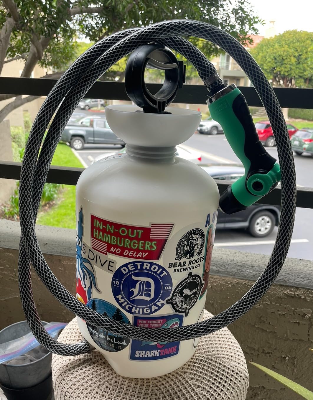 Portable Shower, 1.5 Gallon Camping Shower Multi-Use Sprayer w/Hand Pump customer photo 1