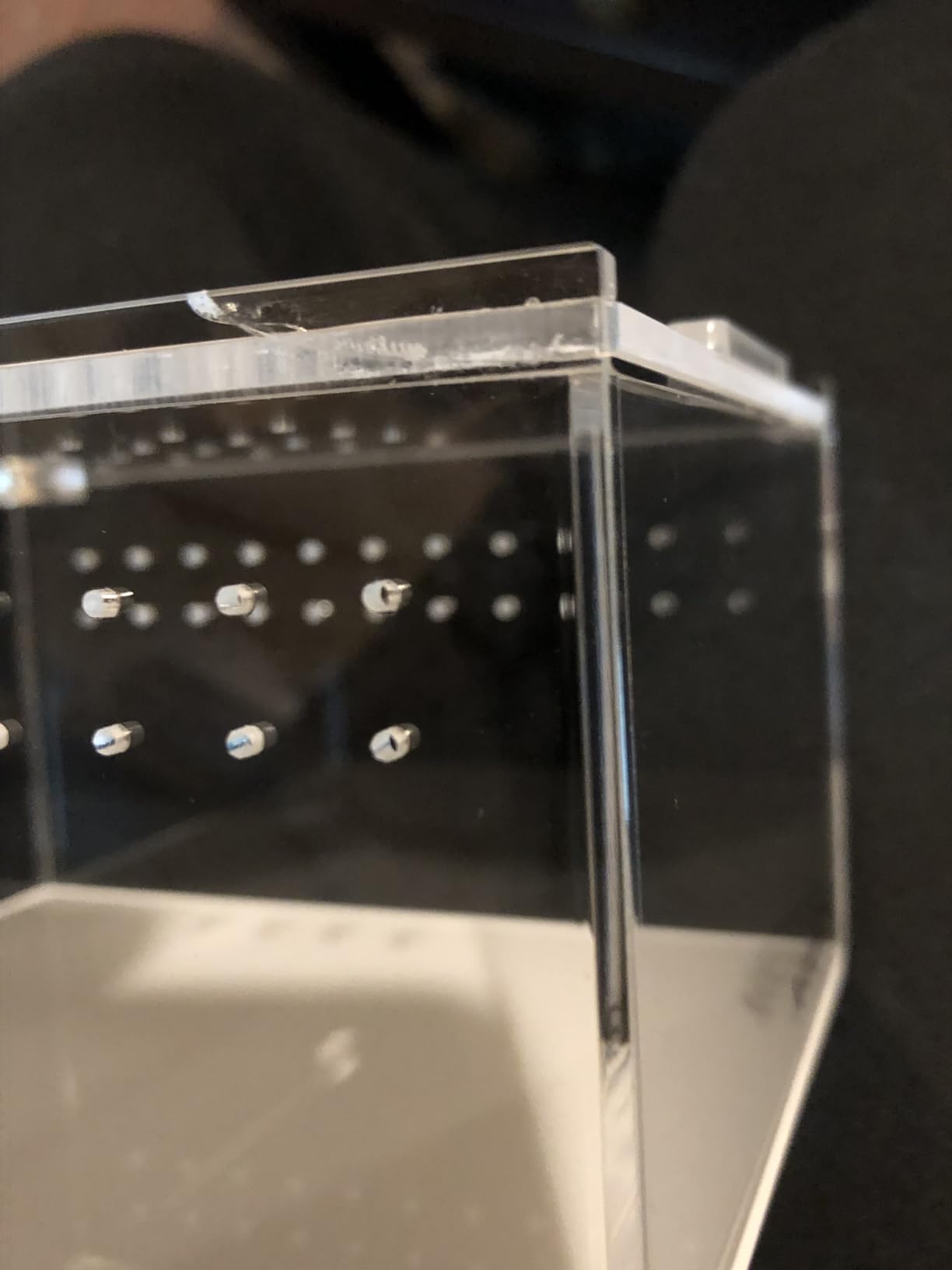 NANEEZOO Acrylic Reptile Breeding Box, 5x4x3 Inch Nano Flat/Long Enclosure Transparent Reptile Breeding Box Terrarium Cage Tank for Tarantula Scorpion Sling Isopods Invertebrates Insect Mantis customer photo 1