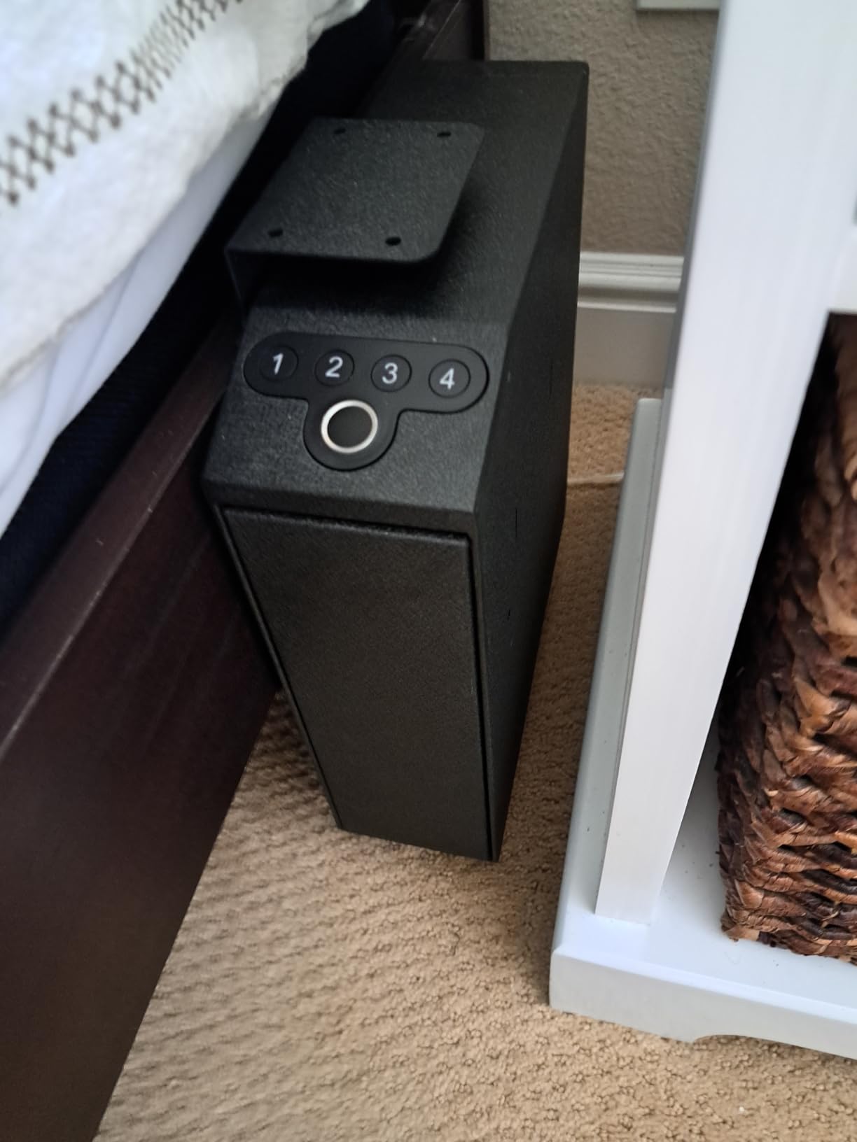 Biometric Slider Handgun Gun Safe for Nightstand, Desk, Bed Side, Truck customer photo 1