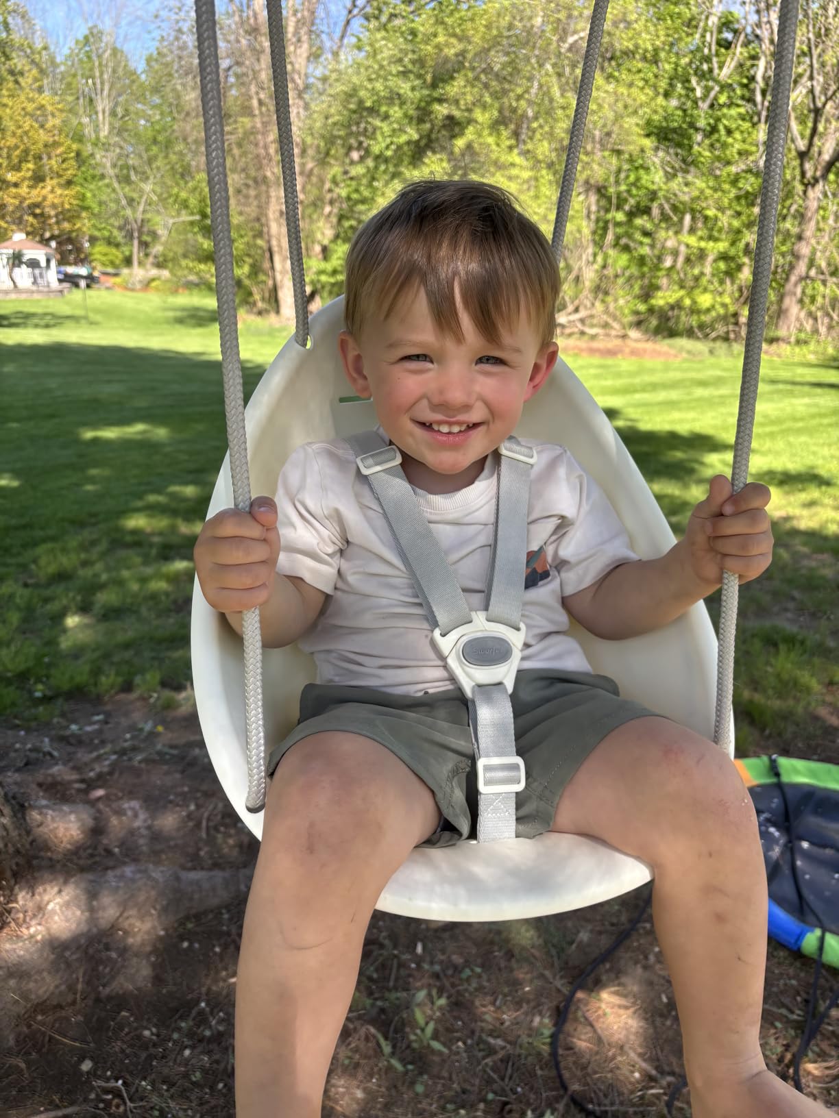 Swurfer Coconut Toddler Swing – Comfy Baby Swing Outdoor, 3- Point Adjustable Safety Harness, Secure, Safe Quick Click Locking System, Blister-Free Rope, Easy Installation, Ages 6-36 Months customer photo 2