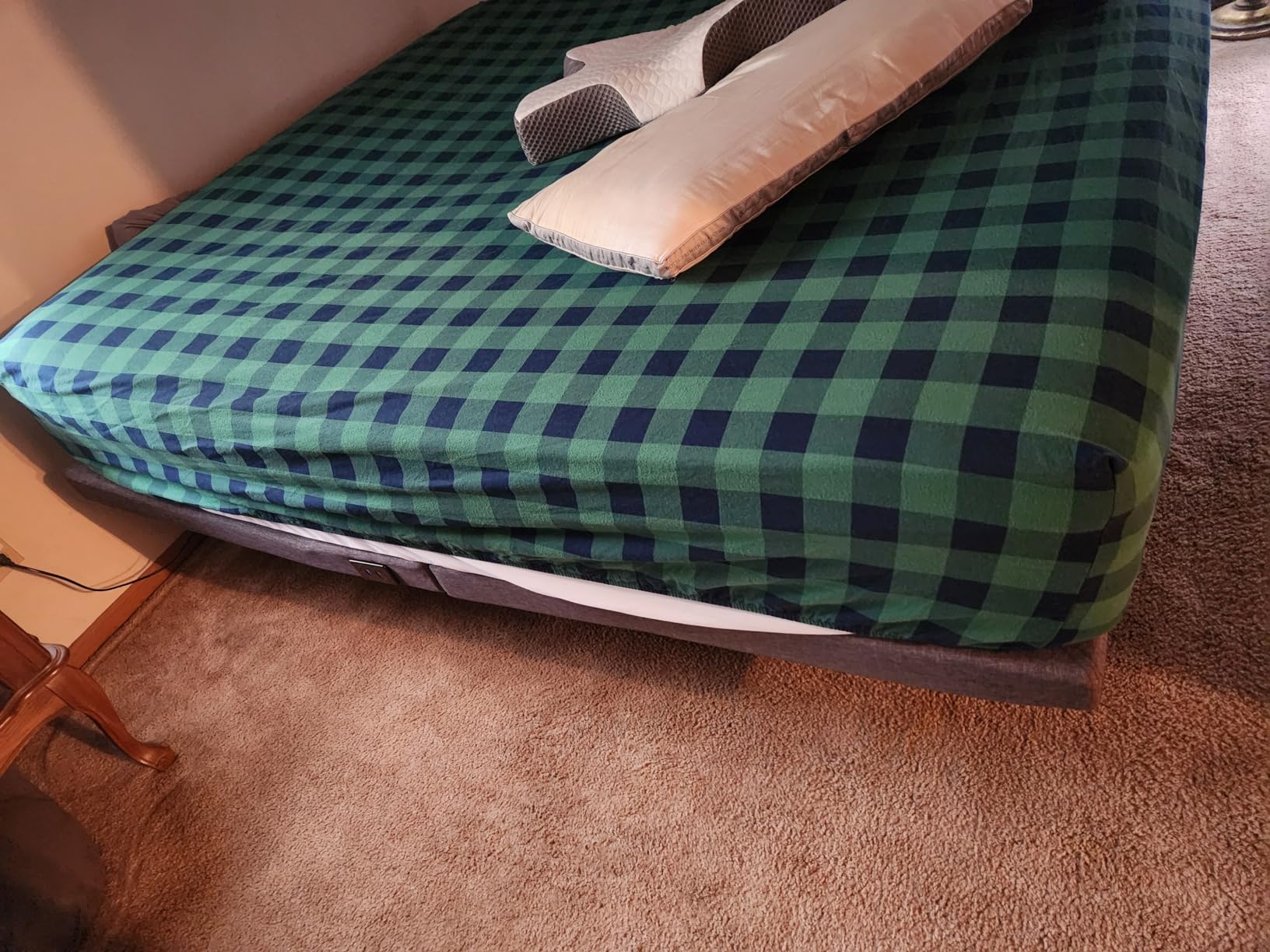 LANE LINEN Flannel Bed Sheets Queen Size - 100% Cotton Breathable - White customer photo 2