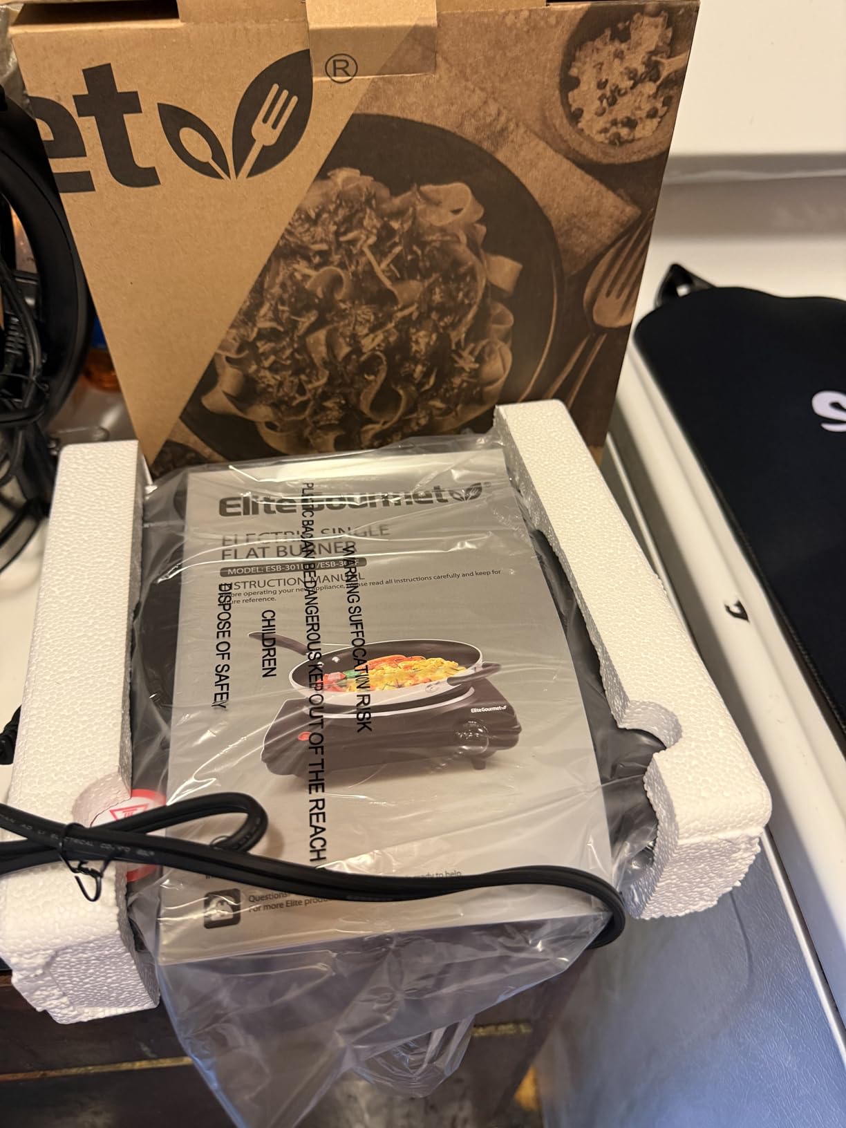 Elite Gourmet Electric Burner, 1000W Cast Iron Hot Plate, 7 Heat Settings customer photo 1