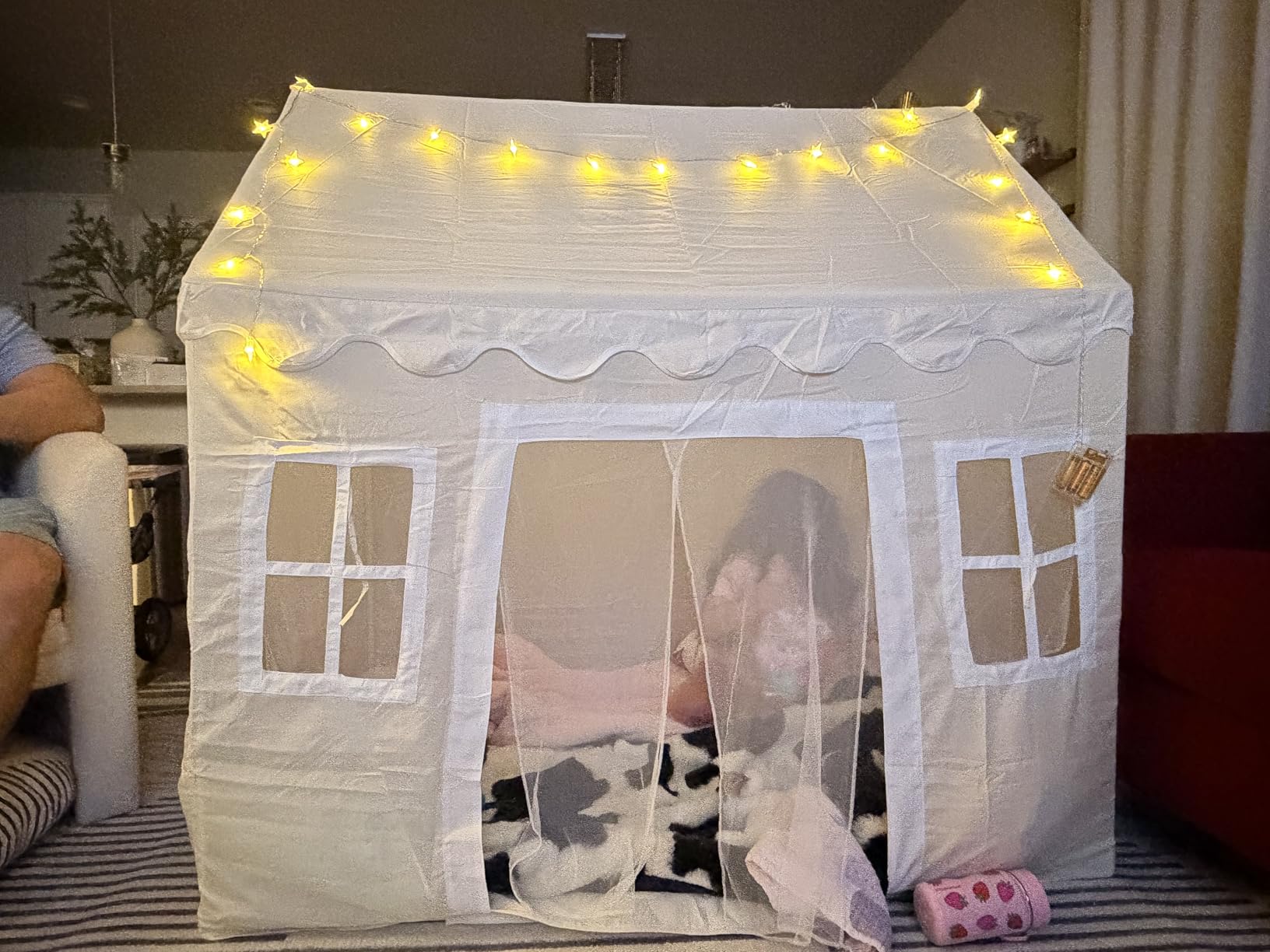 Tiny Land Kids Play Tent with Padded Mat & LED Lights, Ages 3+ customer photo 1